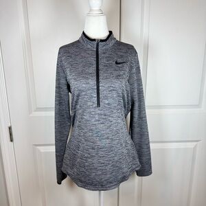 Nike Golf Dri-FIT Thermal Grid Quarter Zip Pullover Athleisure Large Gray